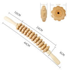 Curved Wood Roller for Stomach Cellulite,Wooden Therapy Massage Tool for Body Sh