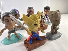 Marvel Mini Figure Lot (7) Rocket Groot Thor ...