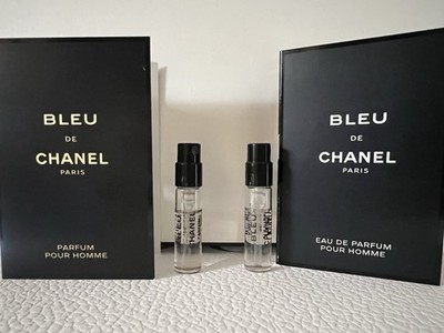 Lot of 2 Chanel Bleu De Chanel Eau de Parfum & Parfum 1.5ml x 2