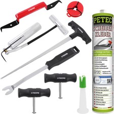 WINDSCHUTZSCHEIBEN REPARATUR AUSBAU SET + PET...