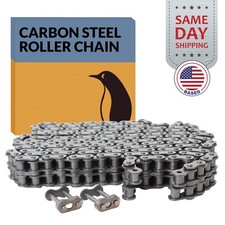 #80-2 Duplex Double Strand Roller Chain x 10 feet + 2 Connecting Links