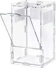 VERTUPET Jumping Spider Enclosure, 4''X4''X8'' Acrylic Arboreal Reptile Tank, Ha