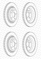 2x FERODO 302mm BREMSSCHEIBEN BELÜFTET HINTEN passend für VOLVO XC60 | DDF1802C