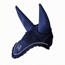 Ear Bonnet with Ruffled Edge Fitted Horse Ear Bonnet Elastic for Equestrians