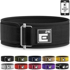 Self-Locking Weight Lifting Belt - Premium Weightlifting Belt for Medium Black