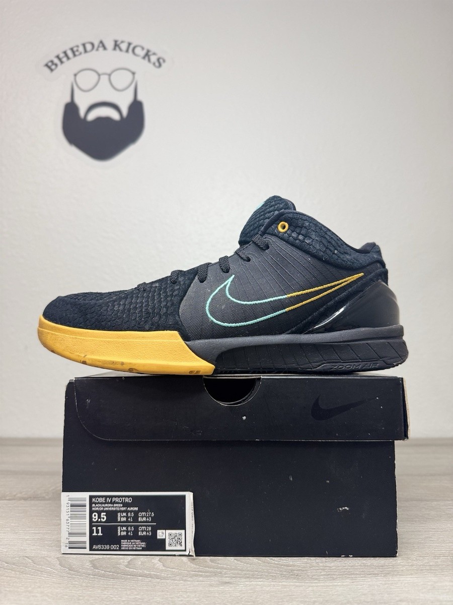 シューズ(男性用) Nike Kobe 4 protro FTB Snake US9.5 Size 9.5 - Kobe 4 Protro FTB Snake Black Aurora Green AV6339-002