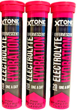 Electrolyte Magnesium Hydration Tabs Pink Grapefruit 3 x 20 Effervescent 🆕XTone