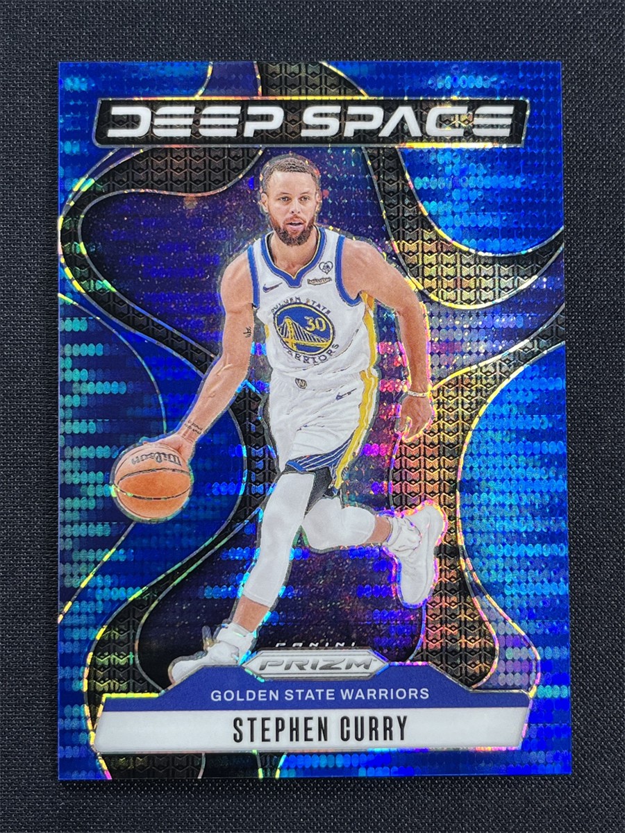 2024-25 Panini Prizm Stephen Curry #10 Blue Pulsar Prizm Deep Space Warriors /99