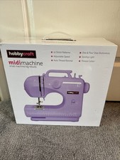 Hobbycraft Midi Sewing Machine With Pedal & Instructions - Boxed PURPLE
