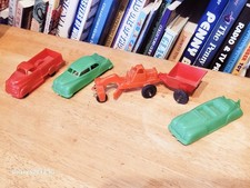 FOUR NICE VINTAGE PLASTIC 1940's-50's MANOIL  VEHICLES
