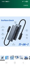 11-in-1 MS Surface Pro Docking Station, New Surface Dock 4K 60HZ HDMI,...