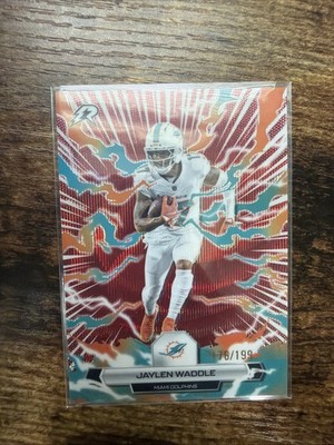 Panini Prizm Jaylen Waddle Red Prizm Parallel #176/199 Miami Dolphins NFL