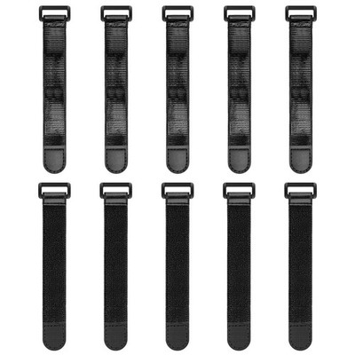 Trilancer 6'' x 1'' Elastic Hook & Loop Cinch Straps with AntiSlip  10 Pack