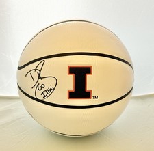 Dee Brown signed Illinois Fighting Illini Logo Basketball Ball JSA Witnessed