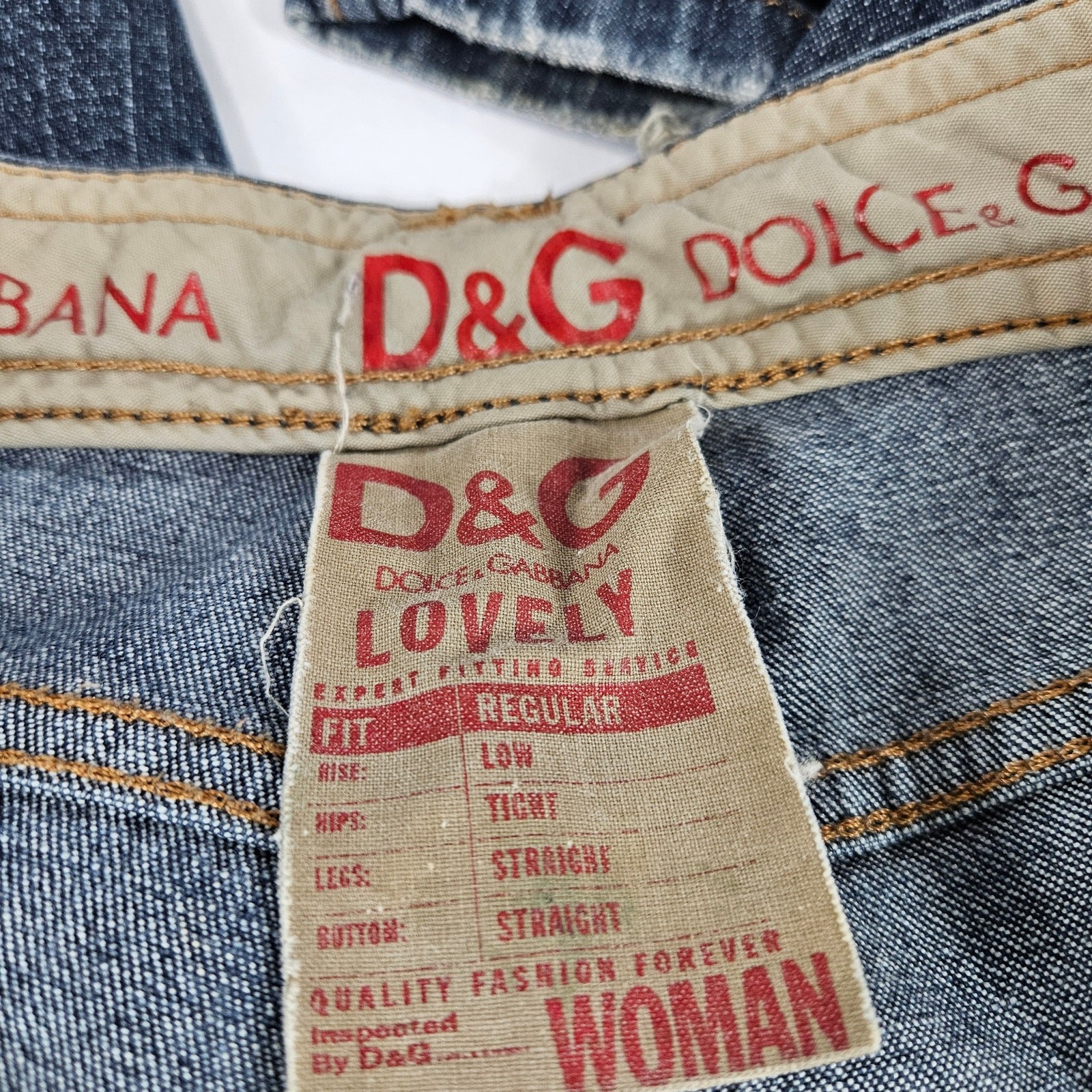 Y2k D&G by Dolce & Gabbana Straight Leg Low-Rise Jean… - Gem