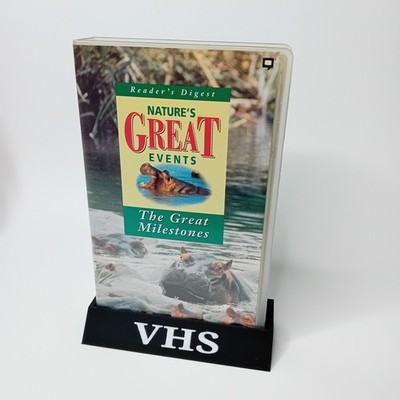 READERS DIGEST NATURES GREAT EVENTS GREAT MILESTONES VHS TAPE 1996 - RARE RETRO