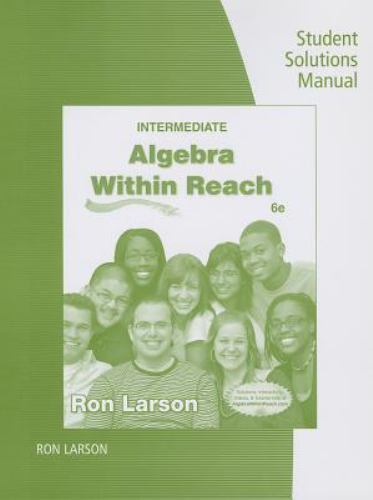 Larson Textbooks Student Solutions Manual for Larson's Intermediate Algebra: Algebra ...