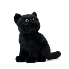 Shorthair Black Cat 9 Inch Stuffed Animal Plush Toys Toddler Doll Kids Gifts