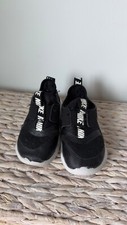 Nike Kids Flex Runner AT4665-001 Black/White Slip-on Running Shoes Size C7.5
