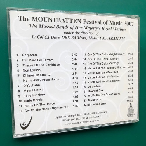 MOUNTBATTEN FESTIVAL OF MUSIC 2007 Military CD Massed Bands Royal Marines RARE - Picture 2 of 14