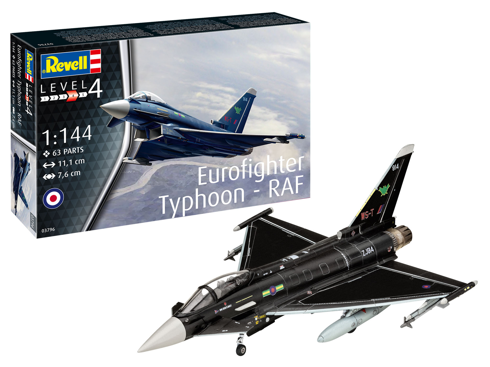 Eurofighter Typhoon - RAF 1:144 Plastic Model Kit REVELL