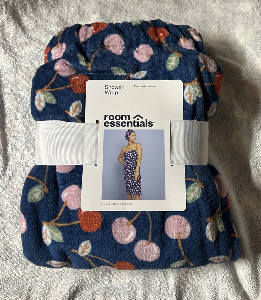 Envoltura de ducha Room Essentials envoltura de baño tela de rizo algodón suave Foto 2 de 4