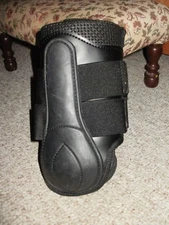 ROMA CENTAUR LARGE MOLDED ANKLE BOOTS FRONT BLACK PVC NEOPRENE EQUI ESSENTIALS