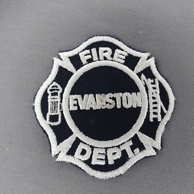 Evanston IL Illinois Fire Dept Department Blue White 4" Patch | eBay
