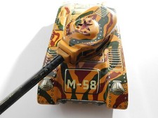 Vintage HS Harusame Sesakusho US Army Military Friction Tin Toy Tank M-58 