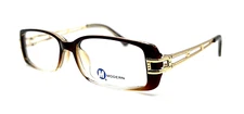 NEW MODERN OPTICAL REBECCA BROWN GOLD AUTHENTIC EYEGLASSES FRAMES 51-16-135