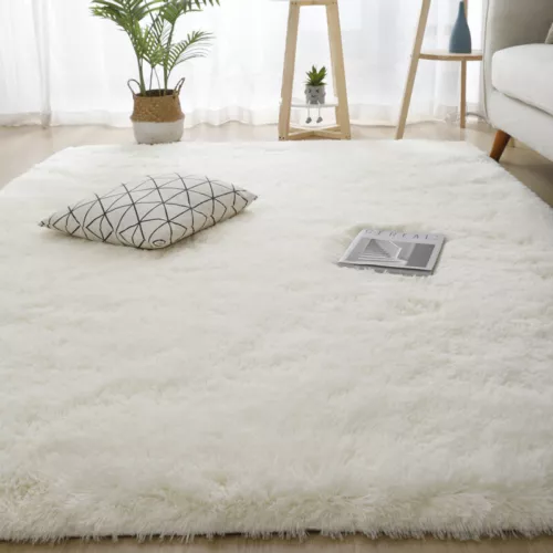 Super Soft Shaggy Rugs Anti-Slip Large Fluffy Rug Living Room Bedroom Carpet Mat - Picture 20 of 35