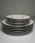 VTG Hutschenreuther Luxor bone china porcelain set 4+5 plates gold trim