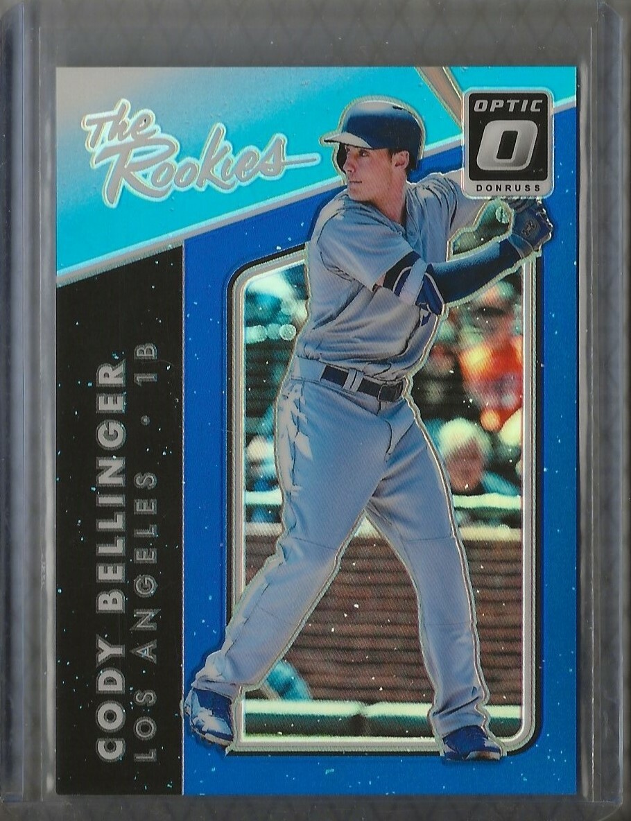 2017 17 Donruss Optic Rookies BLUE Prizm CODY BELLINGER /149 RC REF Refractor