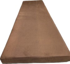 Bankauflage Polsterkissen  Lederlook vintage whisky 112x42x6 cm Antirutsch