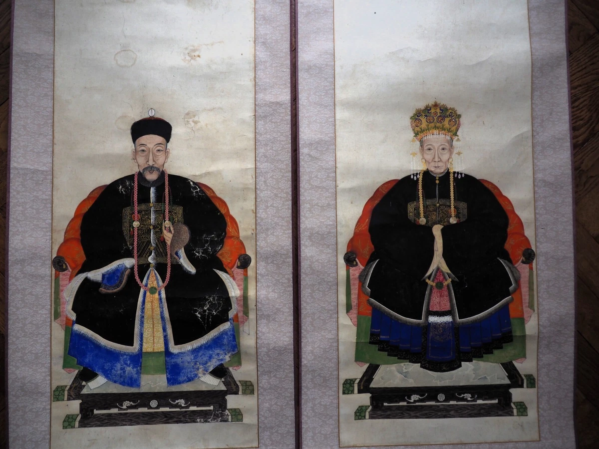 中国祖先绘画古董和卷轴| eBay