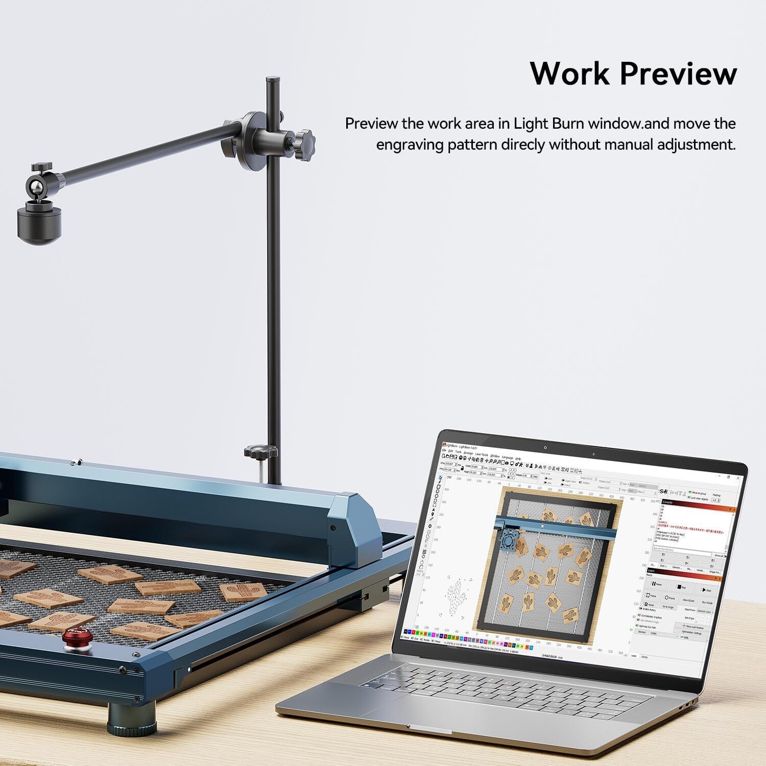 LONGER LightBurn Camera Kit for Laser Engravers 5MP Time-Lapse Digital Camera