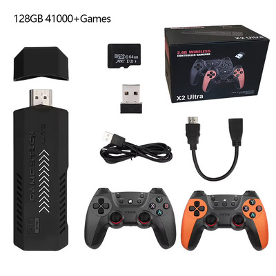 X2 Ultra 4K Game Stick Mini TV Video Handheld Game Console 64G 128G 256G 35000+ 