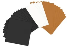 Sizzix Paper Leather 6" x 6" Assorted Basics 20pc #661146 Retail $12.99 AWESOME 