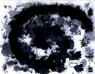 Watercolor India Ink Drawing Abstract India Ink Painting — Becca
