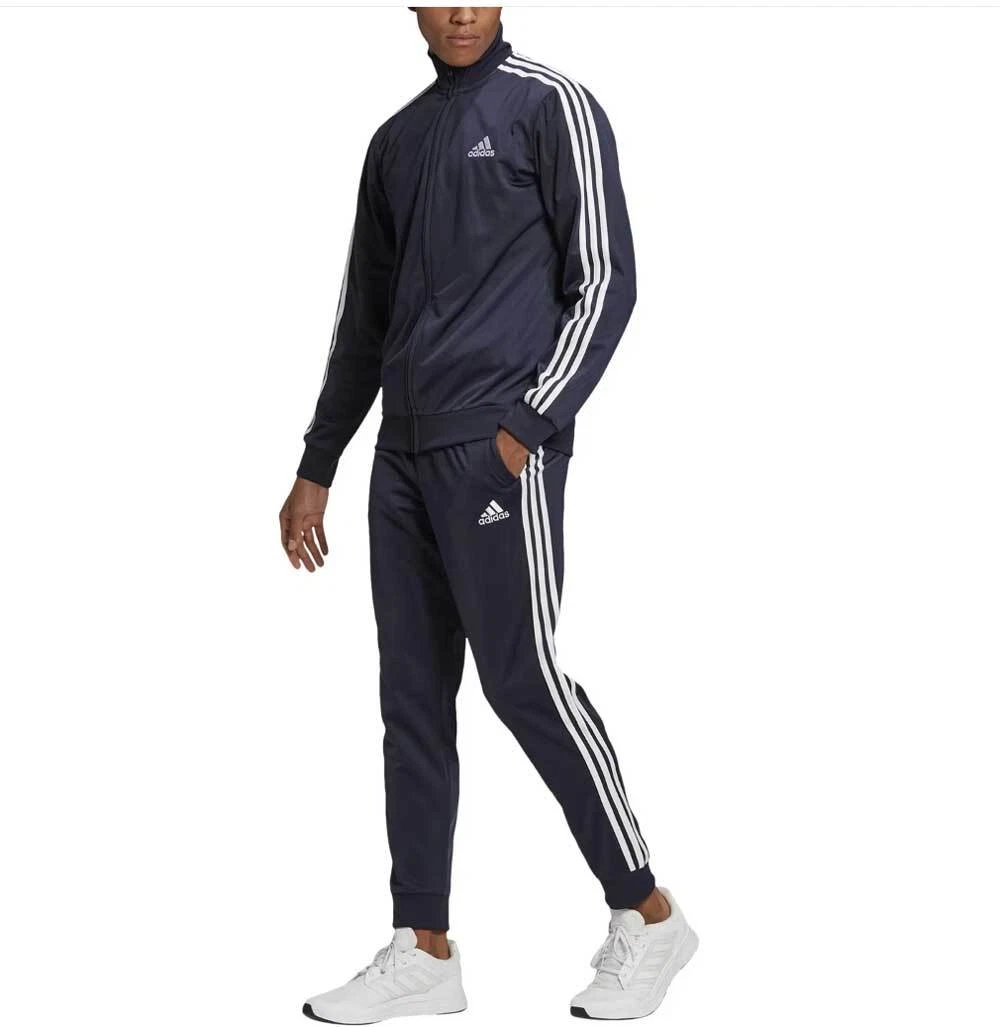 ADIDAS Essentials Trainingsanzug 3 Streifen 3S Suit Anzug schwarz GK9651