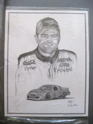 BOBBY LABONTE #18 INTERSTATE BATTERIES DALE ADKINS PRINT NEW 11'' X 14'' SEALED