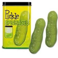 PICKLE BANDAGES - Tin Large Band Aids Latex - Novelty Gag Gifts