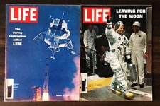 Lot of 5 Life Magazine 1969 Apollo Moon Issues - Mar 14, Jun 6, Jul 4, 25, Aug 8