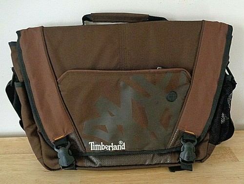 TIMBERLAND brown padded messenger bag 