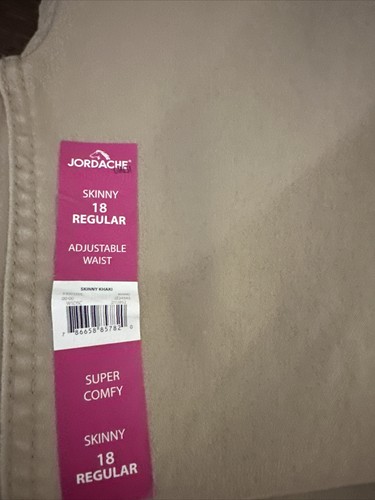Jordache Tan Skinny Jeans Size 18 Regular. Adjustable Waist. NWT - Picture 4 of 4
