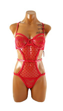 298.00 Victoria's Secret Designer Collection Lace mesh Teddy M / 34C / 75C