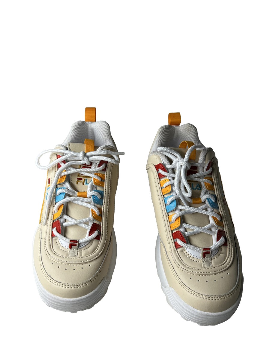 Fila Tan Sneakers Shoes Multi-Color Highlights Unisex Youths Size