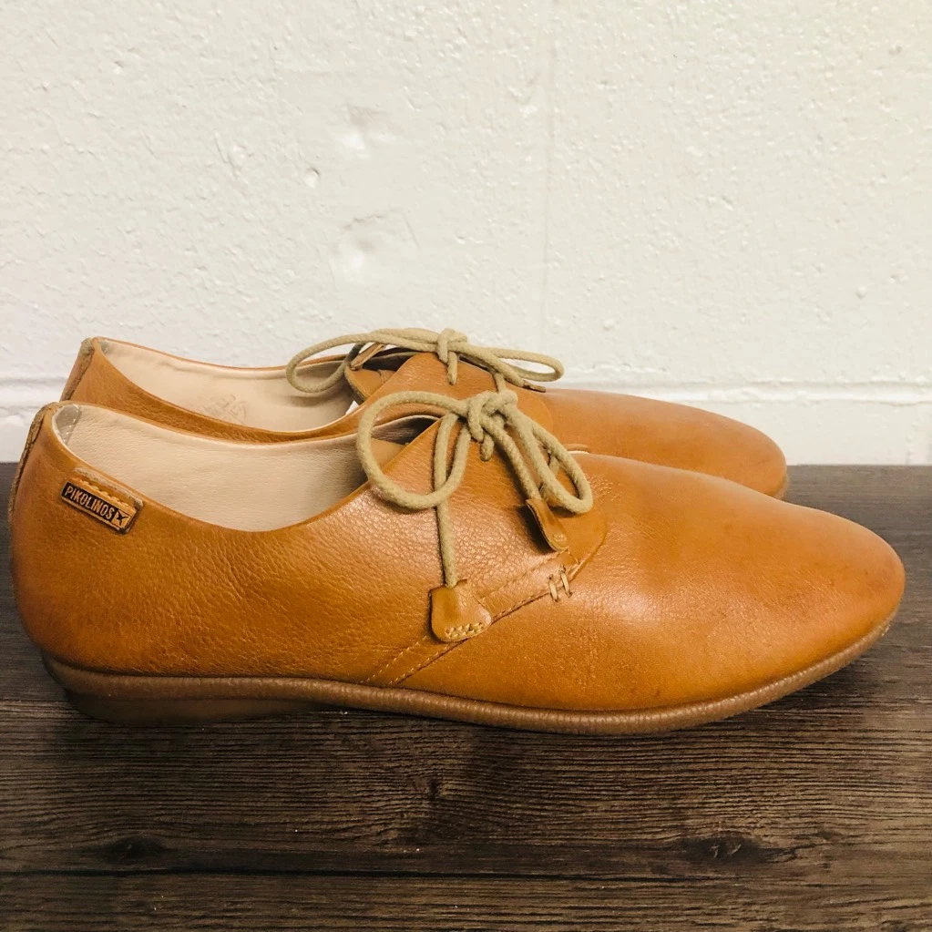 Pikolinos Womens Calabria Flat Shoes Leather Lace Up Almond Toe 10.5 eBay