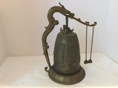 Bronzo Dragon Lock, Vintage Dragon Bell, Vintage Dragon Lock Craft Collection Artigianato Regalo per Office Home