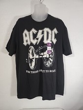 AC/DC "For Those About To Rock" Black Short Sleeve T-shirt Size 2XL -2022 Repro